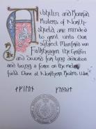 Griffin & Sword, Award of the