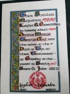 Hand of Tyr, Order of the